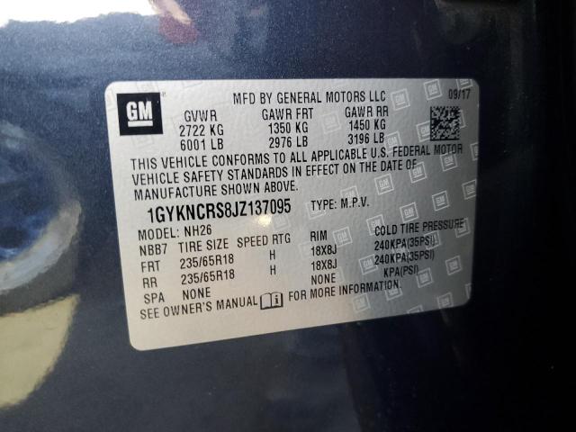 1GYKNCRS8JZ137095 Cadillac XT5 LUXURY