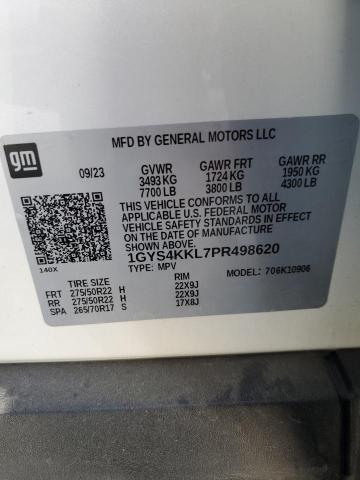 1GYS4KKL7PR498620 Cadillac Escalade Esv Premium Luxury