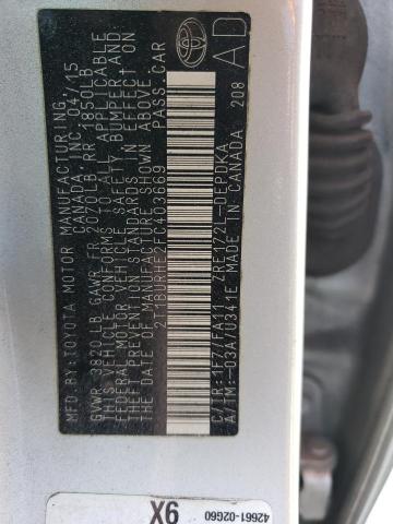 2T1BURHE2FC403669 Toyota COROLLA L