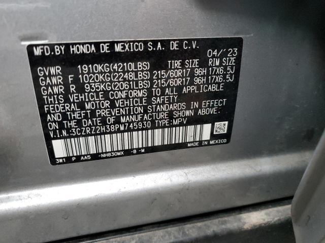 3CZRZ2H38PM745930 Honda HR-V LX