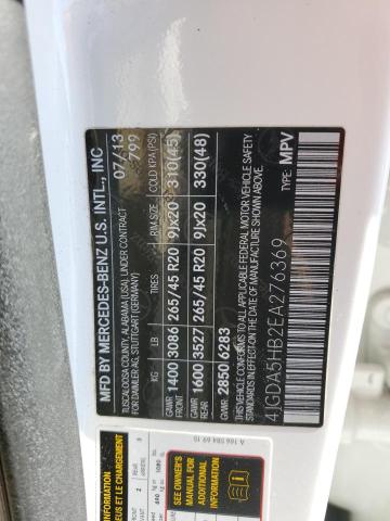 4JGDA5HB2EA276369 Mercedes-Benz Ml 350 4matic