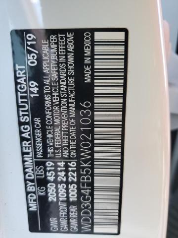 WDD3G4FB5KW021036 Mercedes-Benz A 220 4matic
