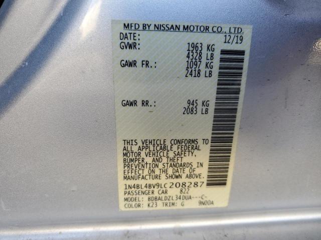 1N4BL4BV9LC208287 Nissan ALTIMA S