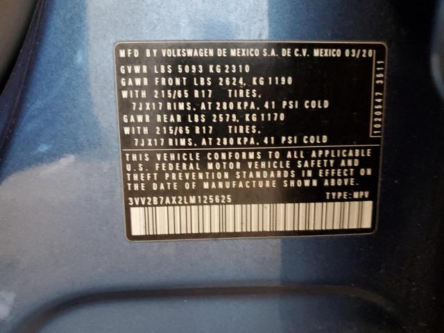3VV2B7AX2LM125625 Volkswagen TIGUAN SE