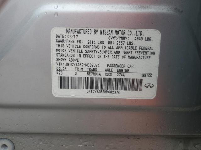 JN1CV7AR2HM682374 Infiniti Q50 BASE