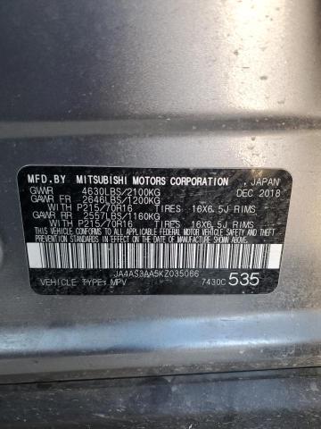 JA4AS3AA5KZ035066 Mitsubishi Eclipse Cross Es