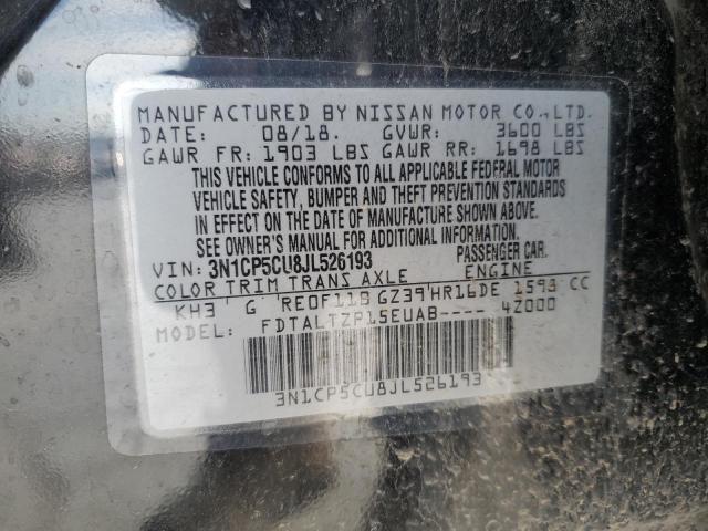 3N1CP5CU8JL526193 Nissan KICKS S