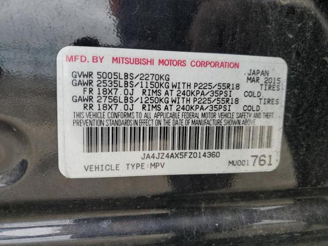 JA4JZ4AX5FZ014360 Mitsubishi OUTLANDER GT