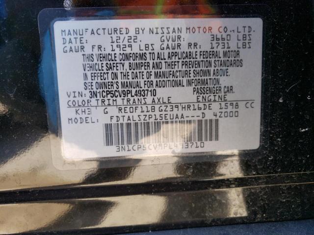 3N1CP5CV9PL493710 Nissan KICKS SV