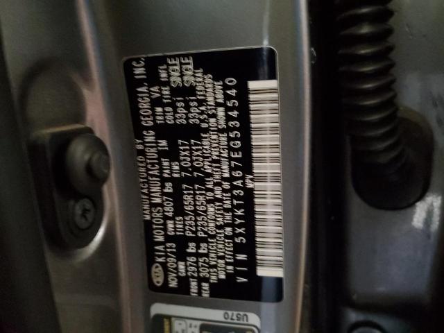 5XYKT3A67EG534540 KIA SORENTO LX