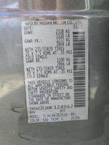5N1AZ2CJXMC124982 Nissan MURANO SL