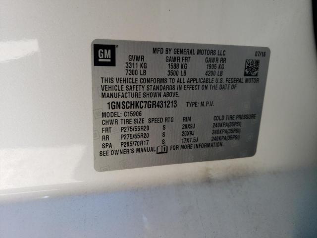 1GNSCHKC7GR431213 Chevrolet Suburban C1500 Lt