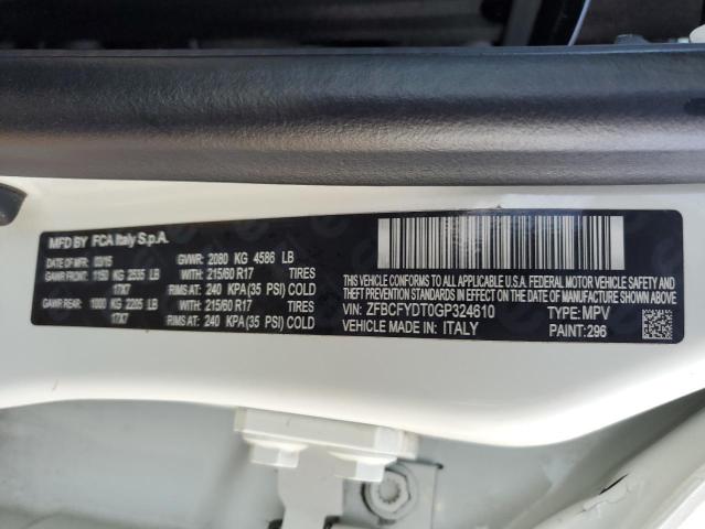 ZFBCFYDT0GP324610 Fiat 500x Lounge