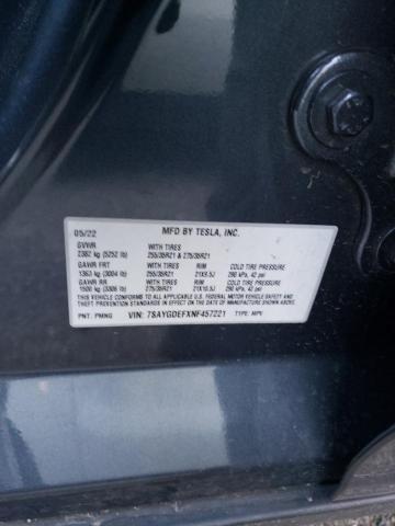 7SAYGDEFXNF457221 Tesla Model Y