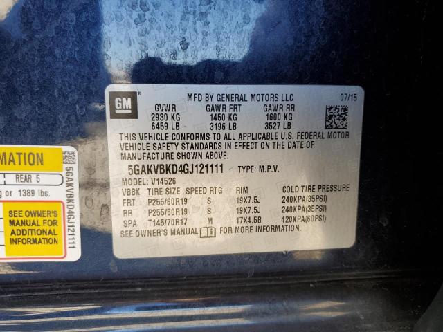 5GAKVBKD4GJ121111 Buick Enclave