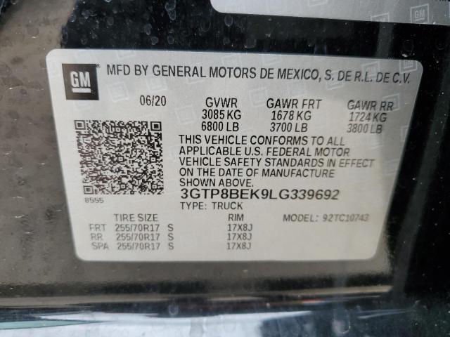 3GTP8BEK9LG339692 GMC Sierra C1500 Sle