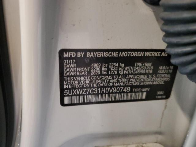 5UXWZ7C31H0V90749 BMW X3 Sdrive28i