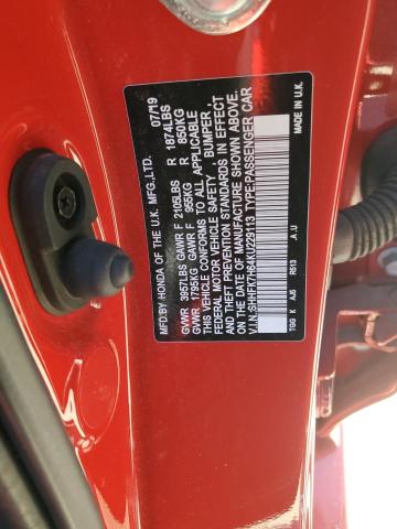 SHHFK7H64KU229113 Honda CIVIC EX