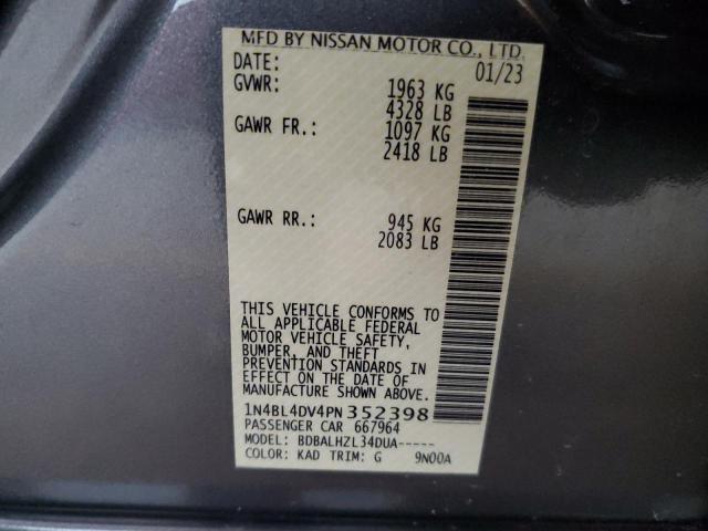 1N4BL4DV4PN352398 Nissan ALTIMA SV