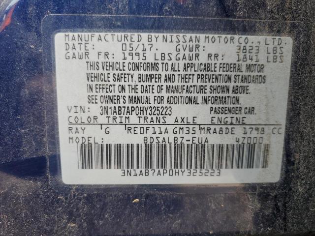 3N1AB7AP0HY325223 Nissan SENTRA S