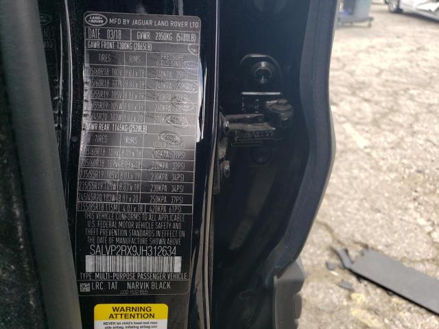SALVP2RX9JH312634 Land Rover Range Rover Evoque Se