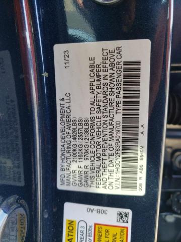 1HGCY2F63RA019700 Honda Accord Hybrid Exl