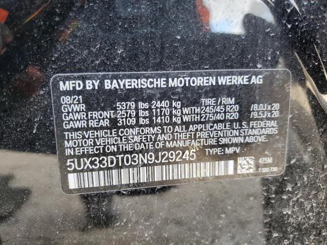5UX33DT03N9J29245 BMW X4 Xdrive30i