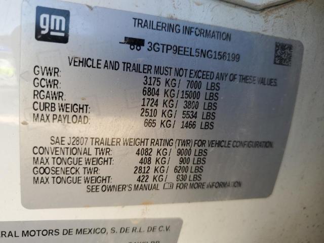 3GTP9EEL5NG156199 GMC Sierra Limited K1500 At4