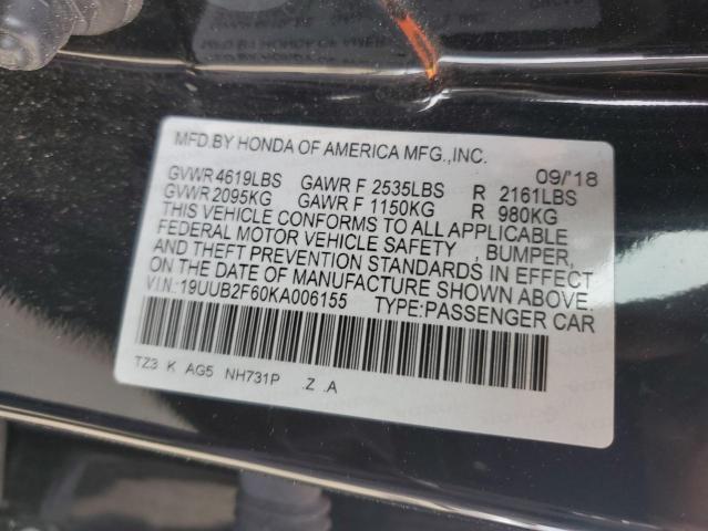 19UUB2F60KA006155 Acura Tlx Technology