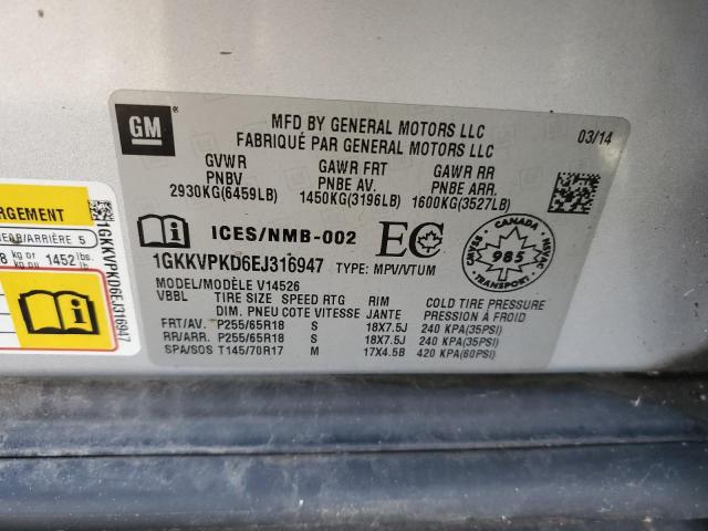 1GKKVPKD6EJ316947 GMC ACADIA SLE