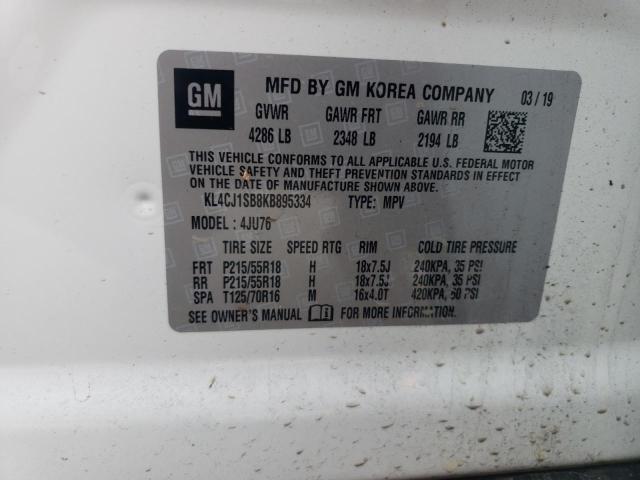 KL4CJ1SB8KB895334 Buick Encore Sport Touring