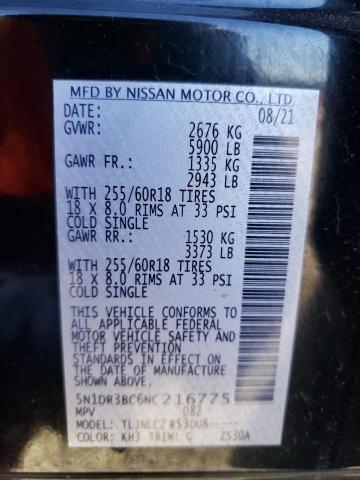 5N1DR3BC6NC216775 Nissan Pathfinder Sv