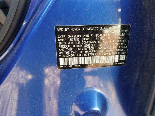 3HGGK5H88FM787092 Honda FIT EX