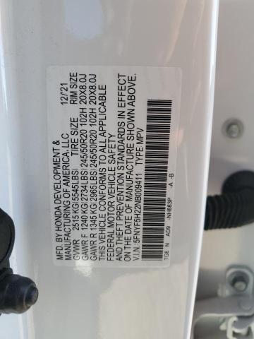 5FNYF5H22NB009411 Honda PILOT SE