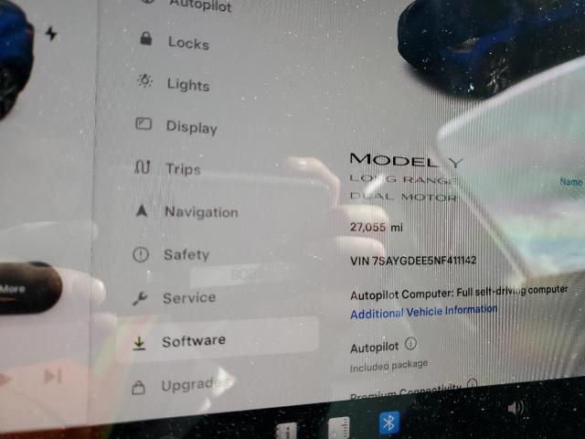 7SAYGDEE5NF411142 Tesla Model Y