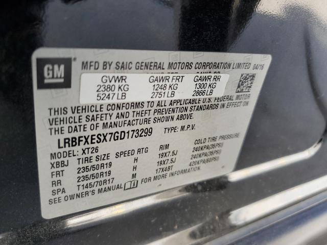 LRBFXESX7GD173299 Buick Envision Premium
