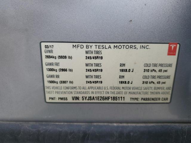 5YJSA1E26HF185111 Tesla MODEL S
