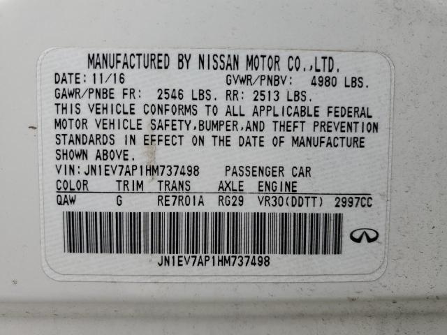 JN1EV7AP1HM737498 Infiniti Q50 Premium