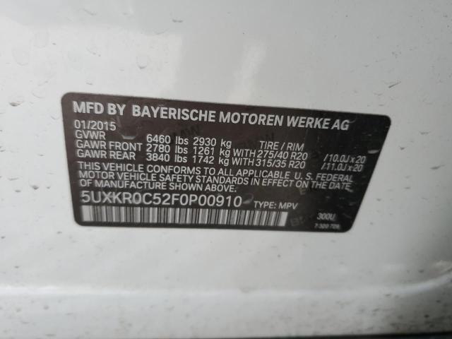 5UXKR0C52F0P00910 BMW X5 Xdrive35i