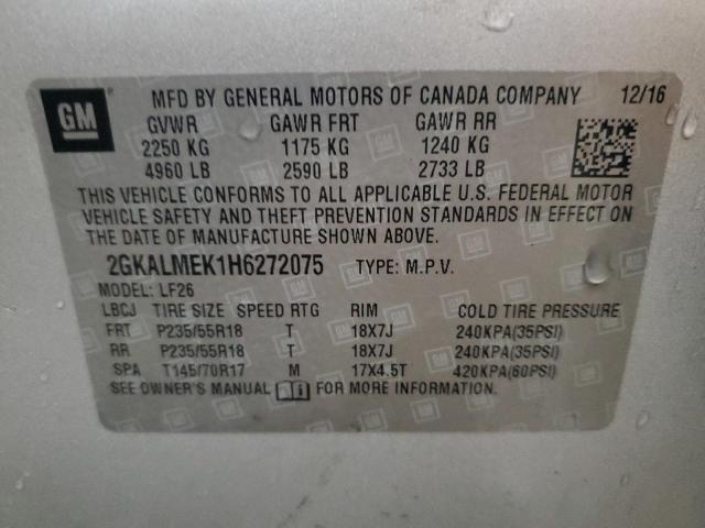2GKALMEK1H6272075 GMC Terrain Sle