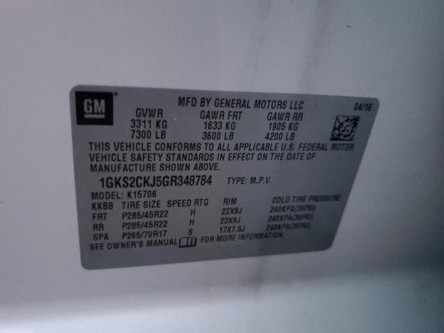 1GKS2CKJ5GR348784 GMC YUKON DENALI