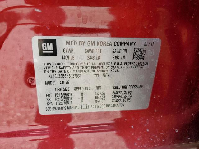 KL4CJ2SB8HB127531 Buick Encore Sport Touring
