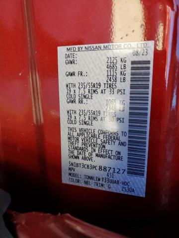 5N1BT3CB3PC887127 Nissan Rogue Sl