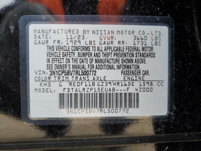 3N1CP5BV7RL500772 Nissan KICKS S