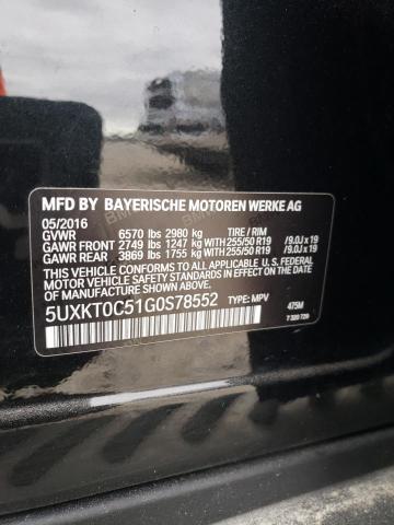 5UXKT0C51G0S78552 BMW X5 Xdr40e