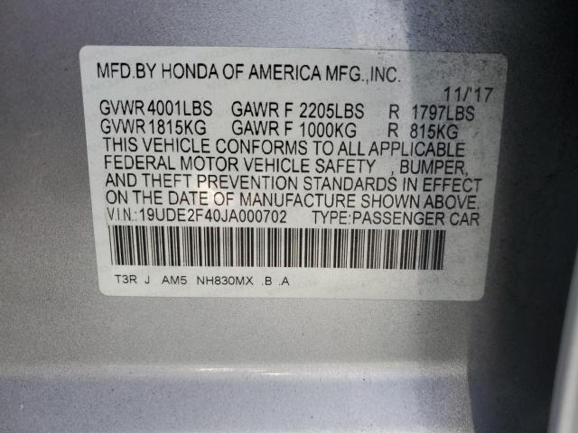 19UDE2F40JA000702 Acura Ilx Special Edition