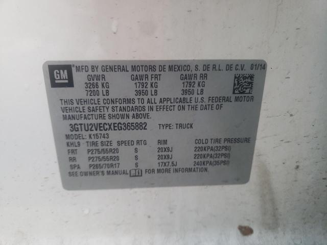3GTU2VECXEG365882 GMC Sierra K1500 Slt