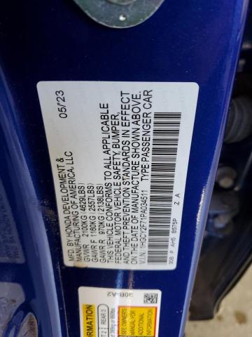 1HGCY2F71PA034511 Honda Accord Hybrid Sport-l