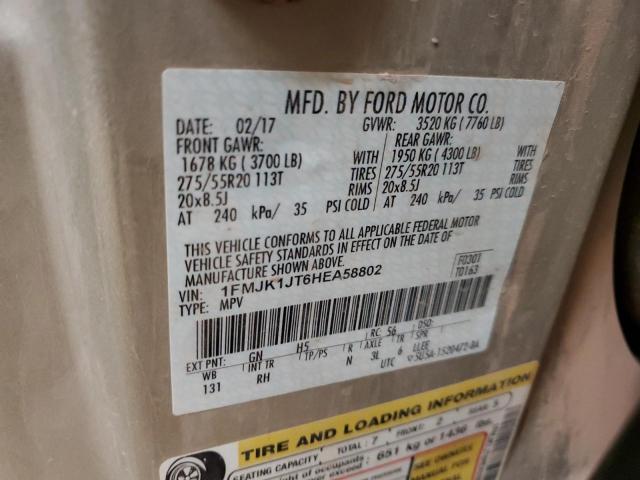 1FMJK1JT6HEA58802 Ford Expedition El Xlt
