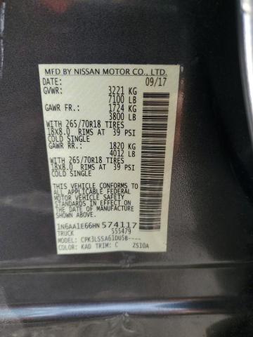 1N6AA1E66HN574117 Nissan TITAN SV